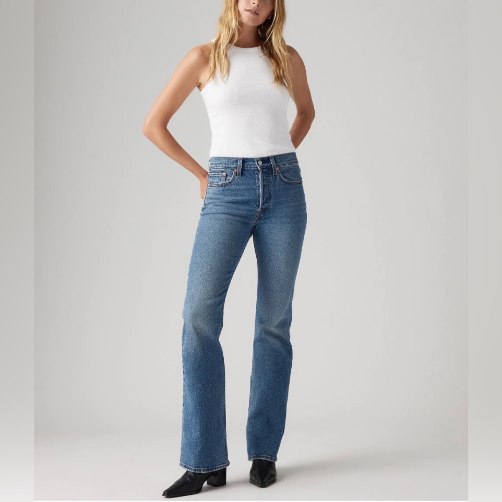 Levi's Signature Stretch Bootcut Jeans Women Sz 12 Medium Wash Cowgirl Rodeo